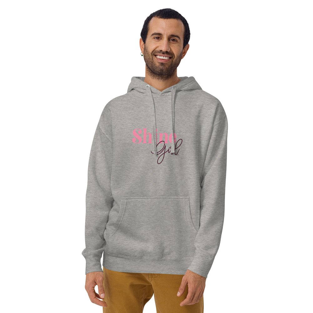 Shine Girl unisex premium pullover hoodie in carbon grey