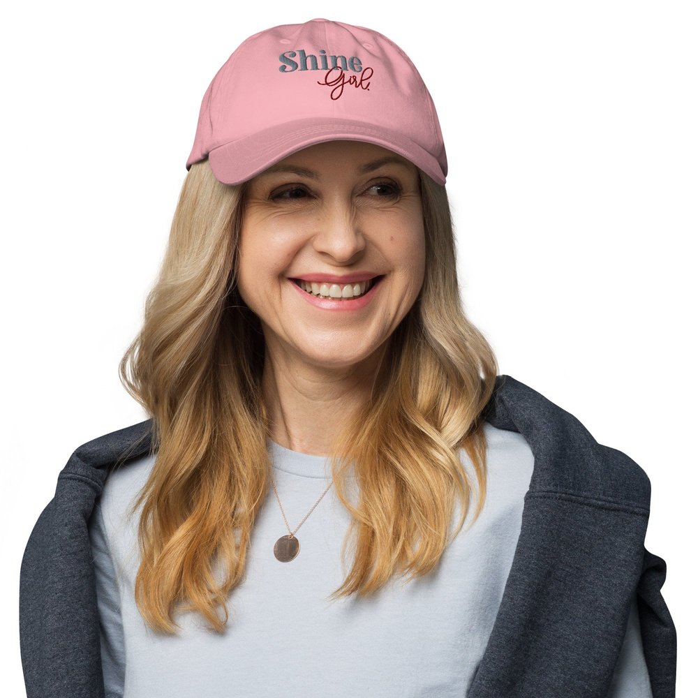 Shine Girl classic dad hat in pink