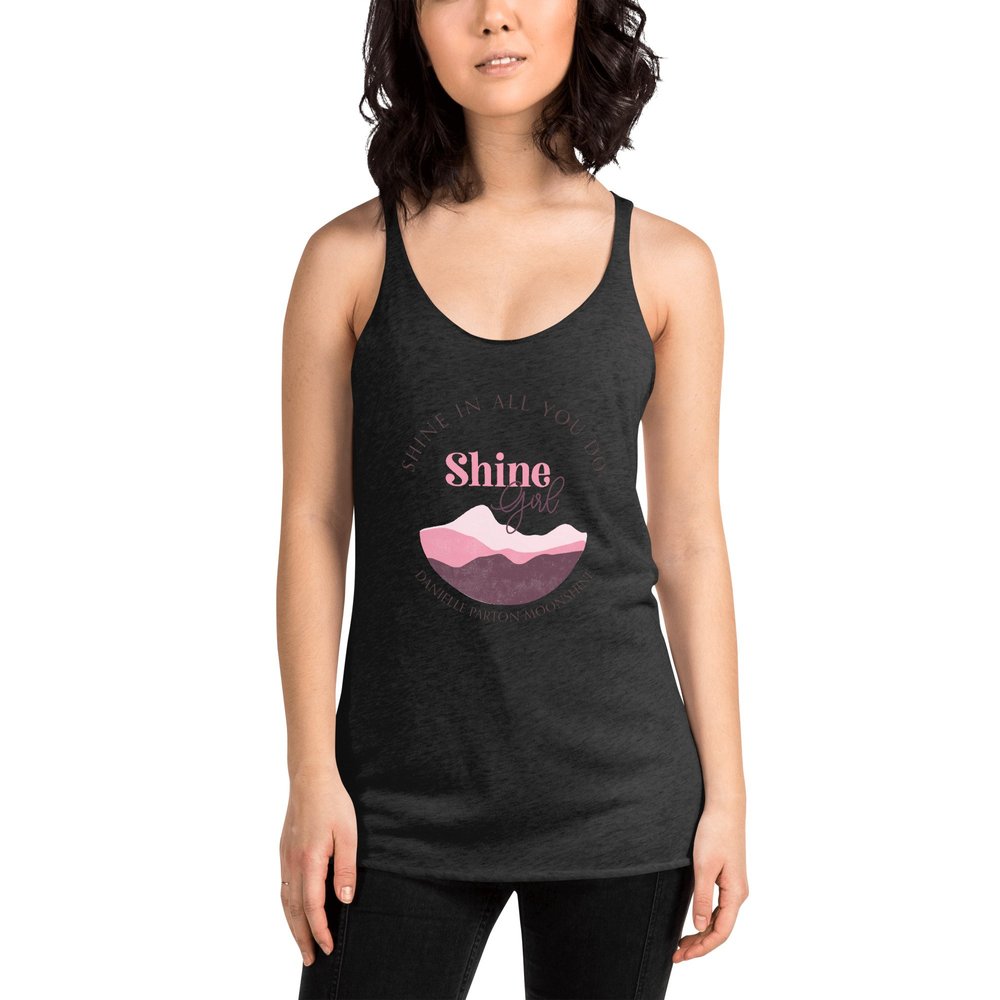Shine Girl women's racerback tank top in vintage black